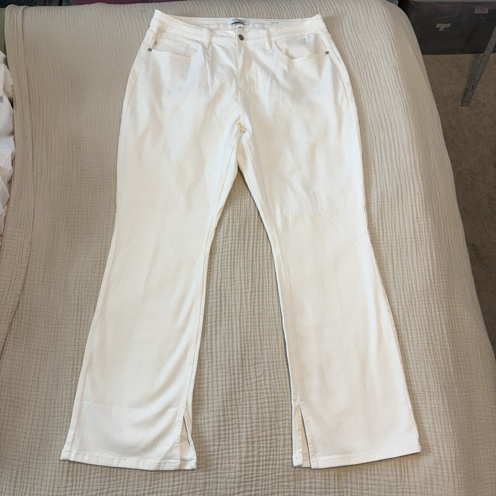 Judy Blue Boot cut Jeans Women's Size 20 White Denim Pants Zipper Fly